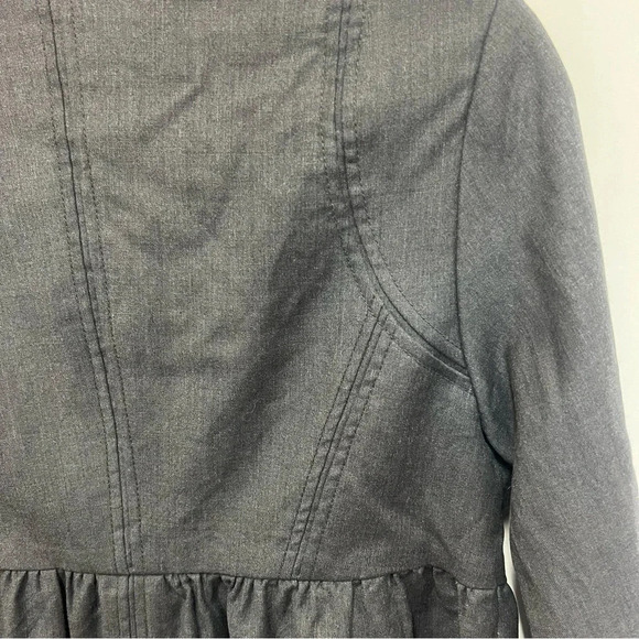 YANSI FUGEL Size 6 Wool Jacket Swing Coat Dark Gray w/collar & button closure - Picture 7 of 8